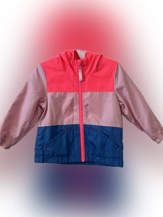Cat & Jack Other - Cat & Jack Girl’s 2T Jacket Hooded Windbreaker Colorblock Pink & Blue